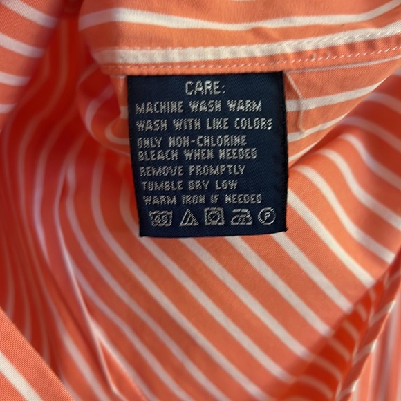 Ralph Lauren Blue Label Western Pearl Snap Button Shirt Size 4 Pink White Stripe - Picture 6 of 8